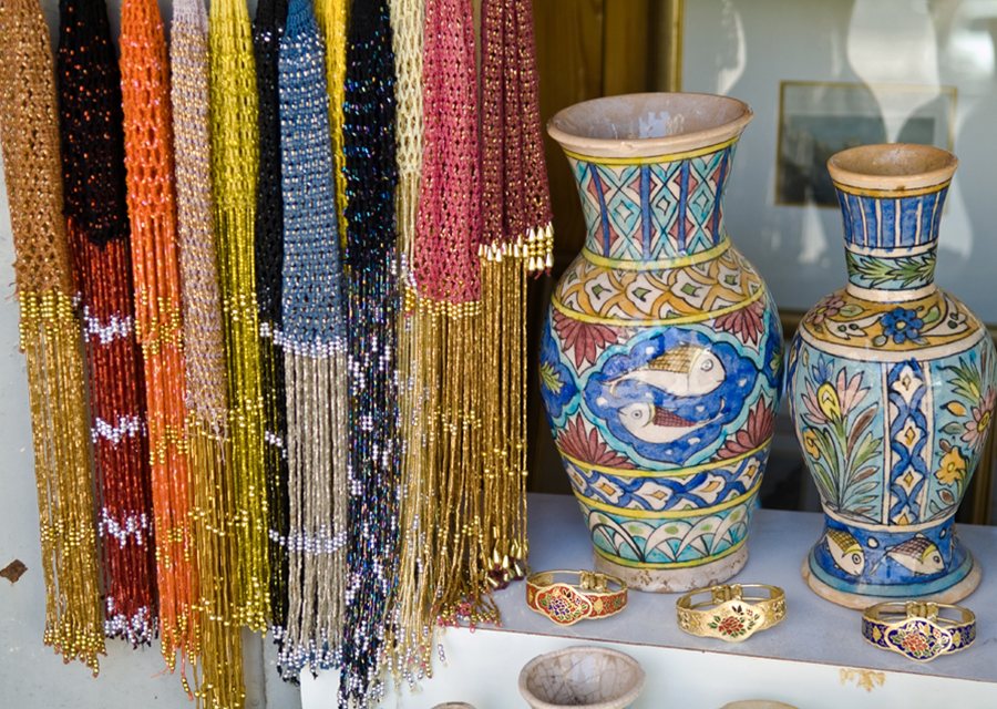 Shopping opportunities in Jerusalem's Old City, (photo by Nowitz Photography)