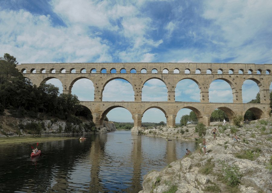 The Pont du Gard, a vestige of the Roman era, (photo by Sylvaine Poitau)